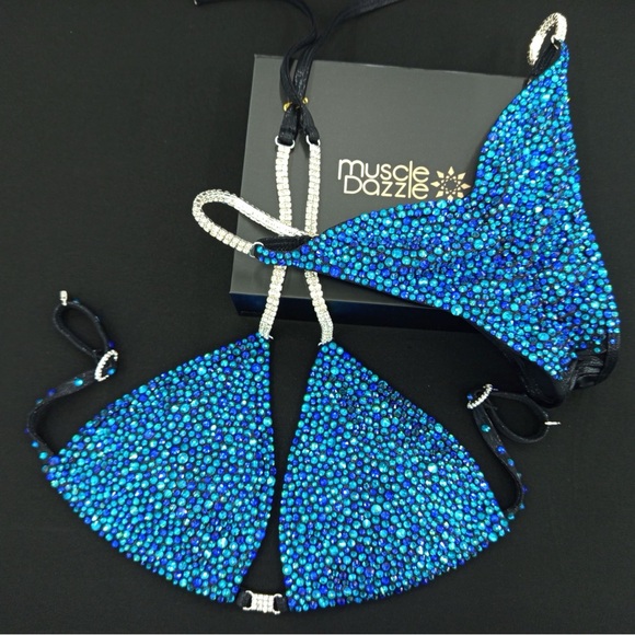 Shimmering Blue Bikini Set - Picture 1 of 6